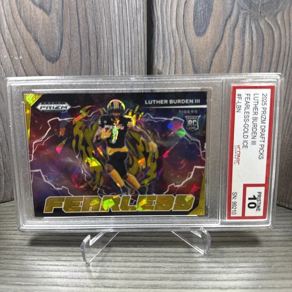 2025 Panini Prizm Draft Picks - Fearless Luther Burden #F-12 Gold Ice Prizm 10RC